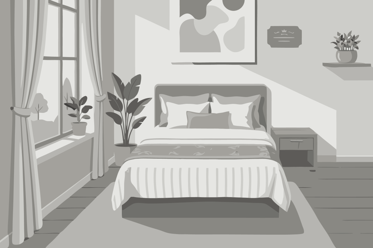 Zweibettzimmer mit Balkon
